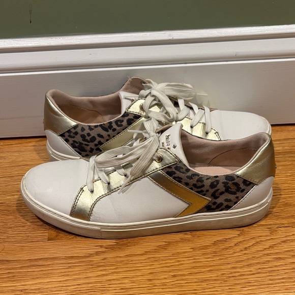 Kate Spade White and Gold Sneakers - Picture 2 of 6